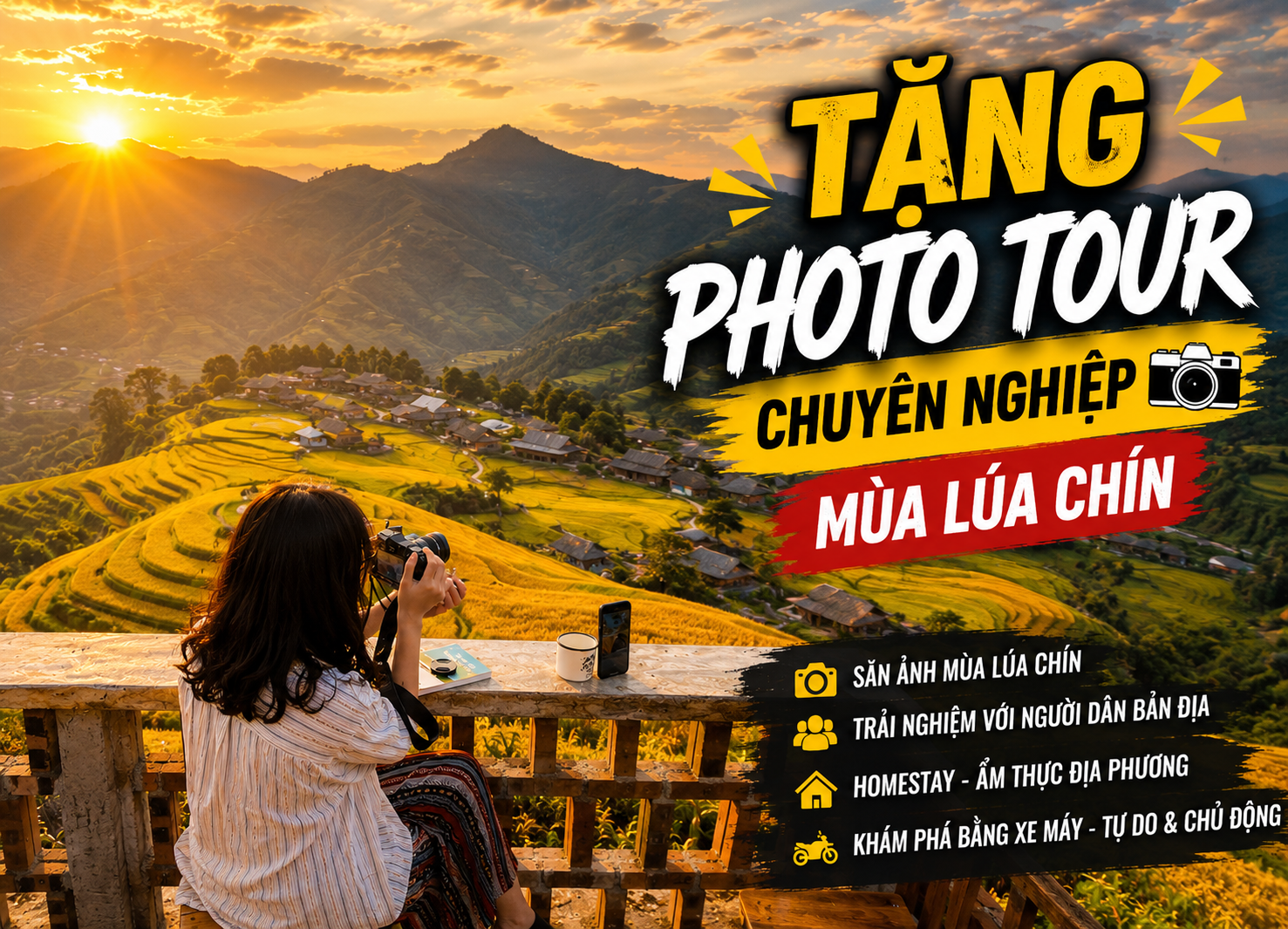 Tour Hà Nội - Bản Phùng - Hoàng Su Phì - Bắc Hà 3N2Đ